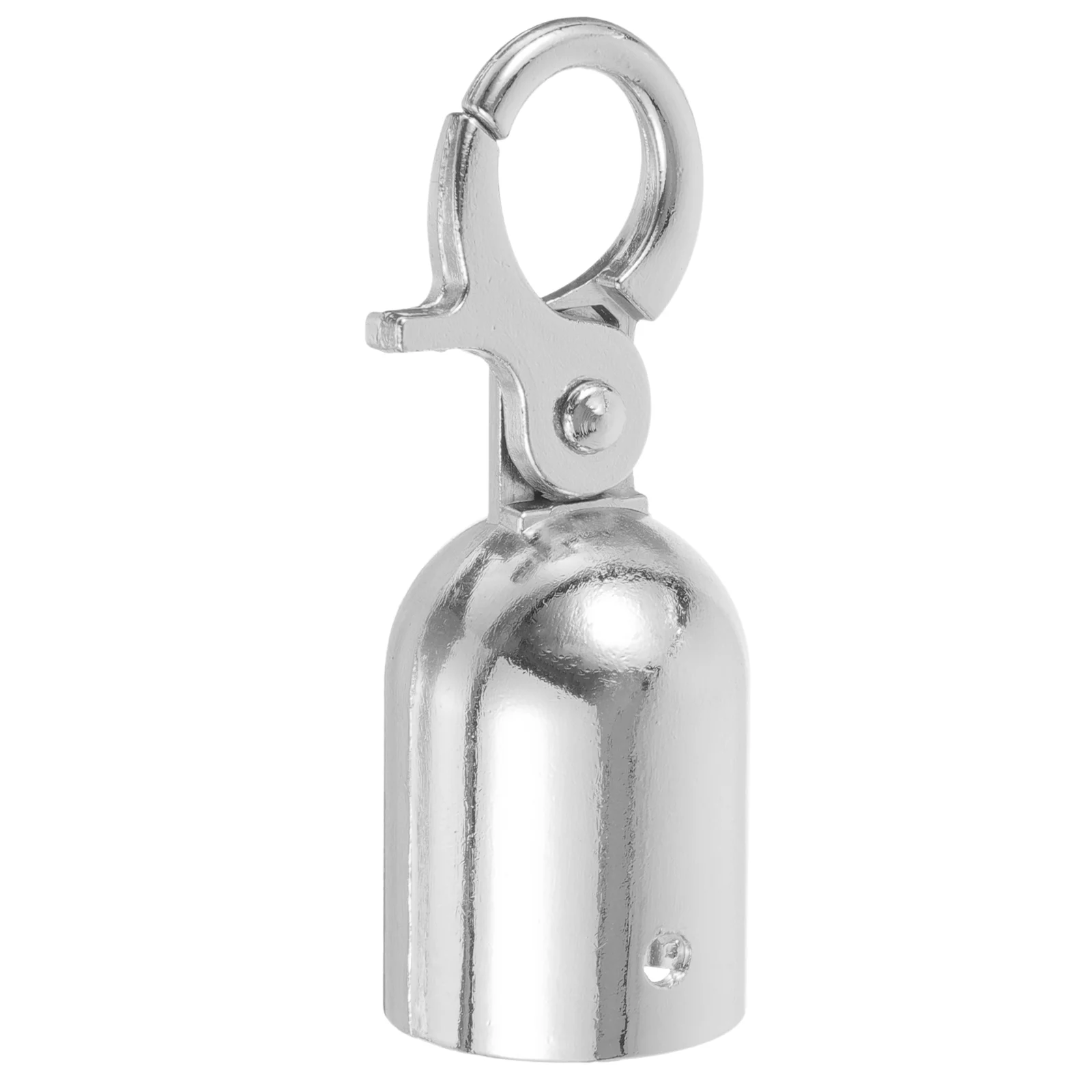 Small Silver Hook Rope End Stopper Stainless Steel Concierge Railing Column Guardrail Outdoor Use Snap Fastener Spring Fixer