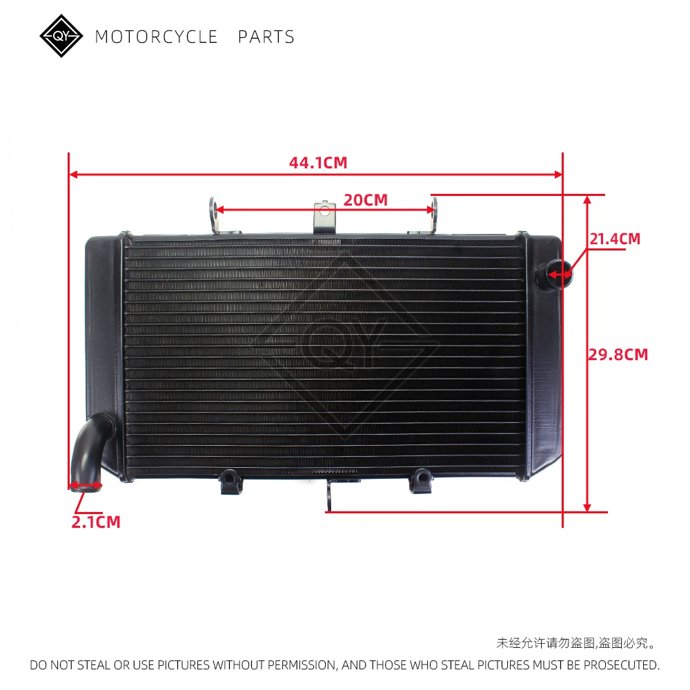 LQYL Motorcycle Radiator Cooler Cooling Water Tank For KAWASAKI NINJA Z800 2013 2014 2015 Z750 2007 2008-2010 Z1000 2007-2009