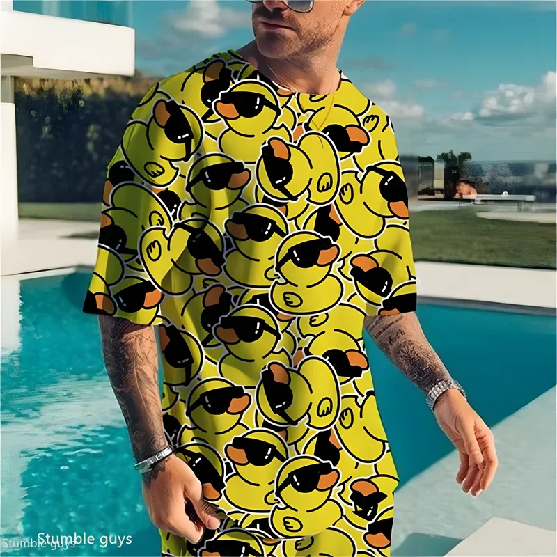 

Summer Men's Large Size Anime Inspired T-Shirt Loose Short Sleeve Breathable Fabric Oversized Sports Jersey Tops