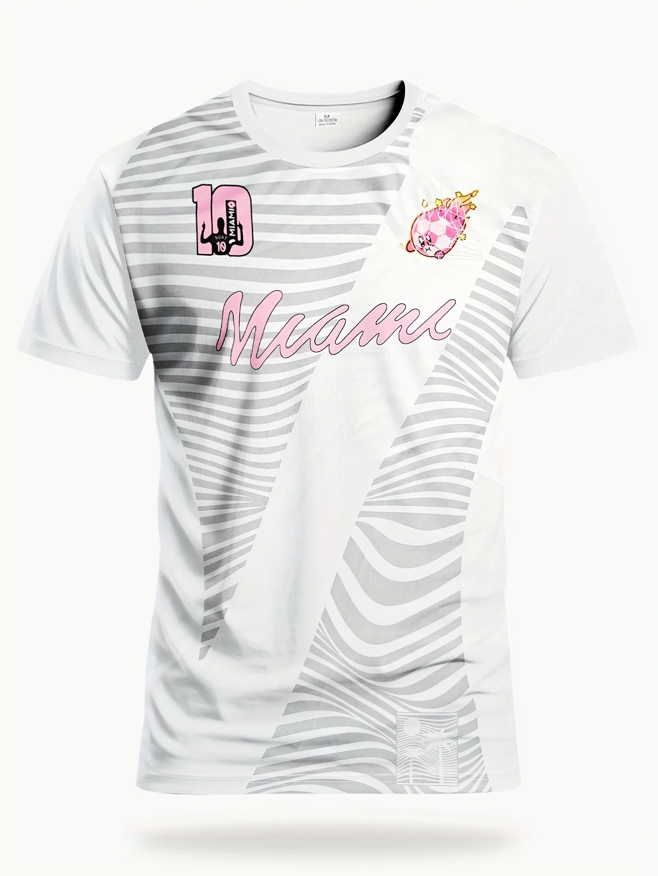 2026 American Style Miami International Mens Football Shirt Short Sleeve Round Neck Comfortable Sports Tee for Daily Casual Wear
