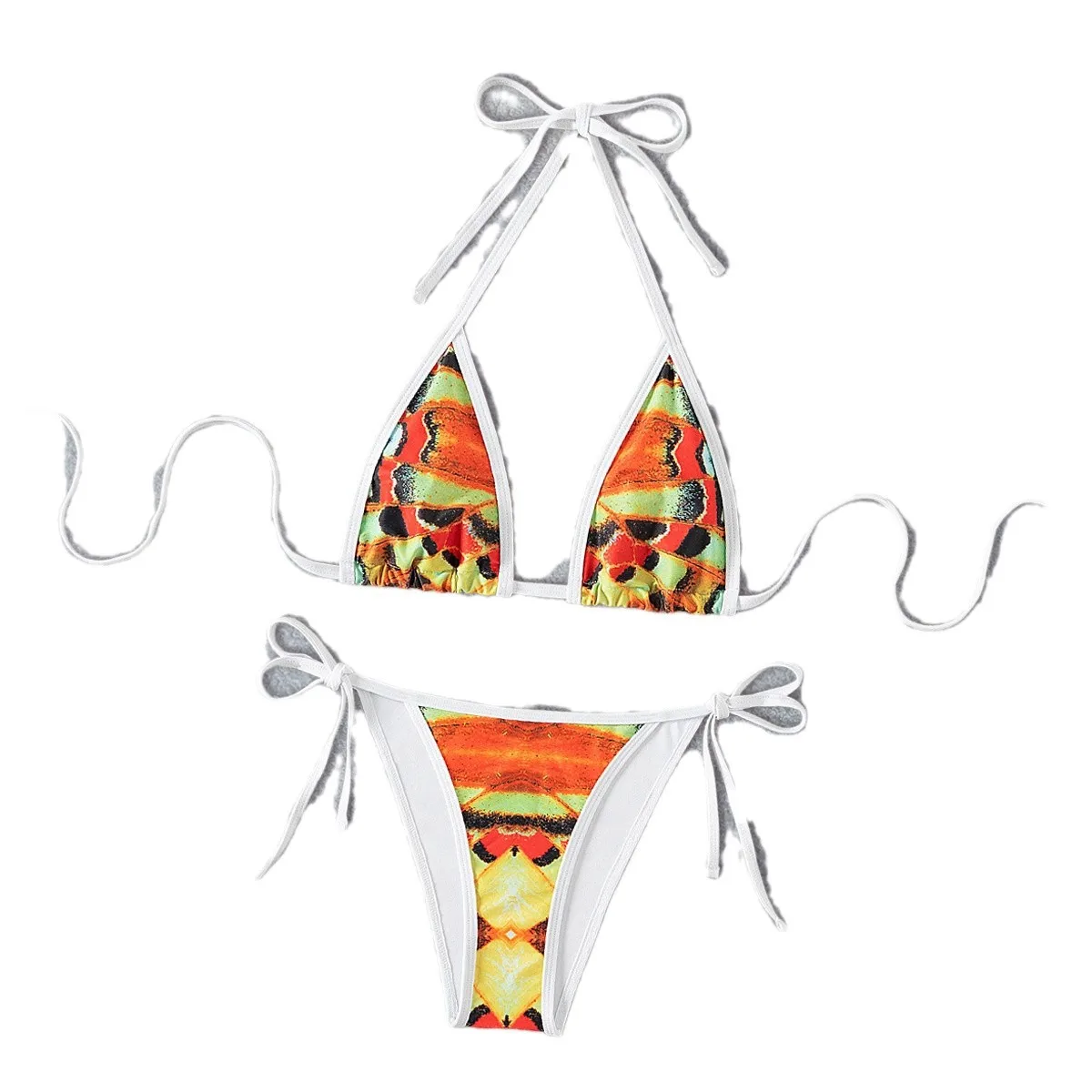 섹시한 프린트 비키니 스플릿 수영복 휴가룩 여성 인기 2025 신상