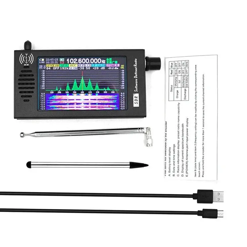 

SDR 101 Software Defined Radio100M-149MHZ 5000mAh Li-ion Battery CW AM WFM FM SSB FM/AM/LW/MW/SW/Air-Band DSP SDR Radio Receiver