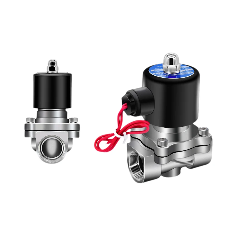 valvula solenoide de resistente a corrosao normalmente fechado valvula de agua de alta temperatura ac 220v dc 24v dc 12v aco inoxidavel 01