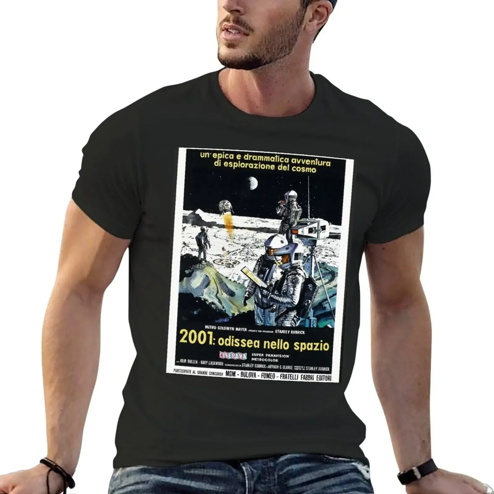 2001 A Space Odyssey classic T-Shirt oversized graphic tee designer shirts vintage graphic tee Men's t-shirts