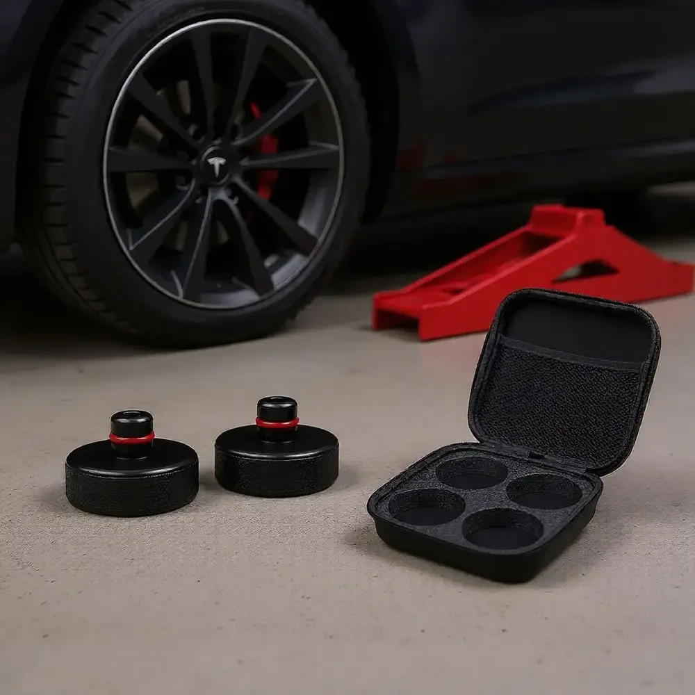 1/4 Pezzi Adattatore per Punto di Sollevamento Tesla per Tesla Model 3 2024 Model Y Model S Model X Accessori Auto