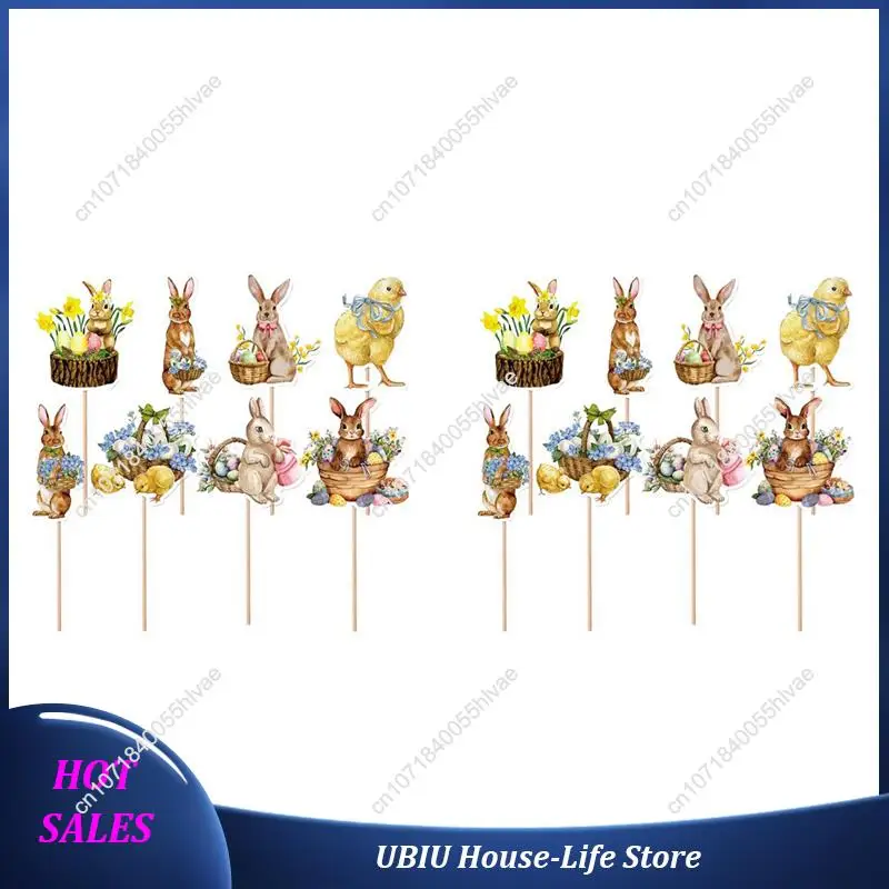 

16Pcs Cute Chick Egg Style Cupcake Topper Easter Festival Birthday Party Baby Shower Decorations-Best Selling