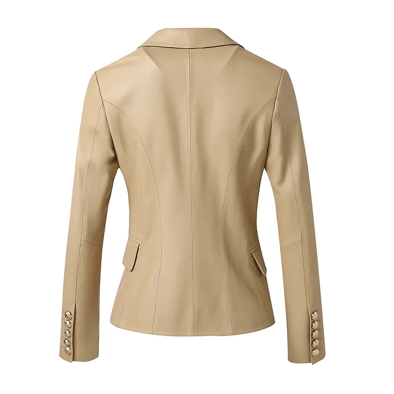 Chaqueta de piel de oveja auténtica para mujer, ropa de calle, primavera y otoño, novedad, FG9074, 2024