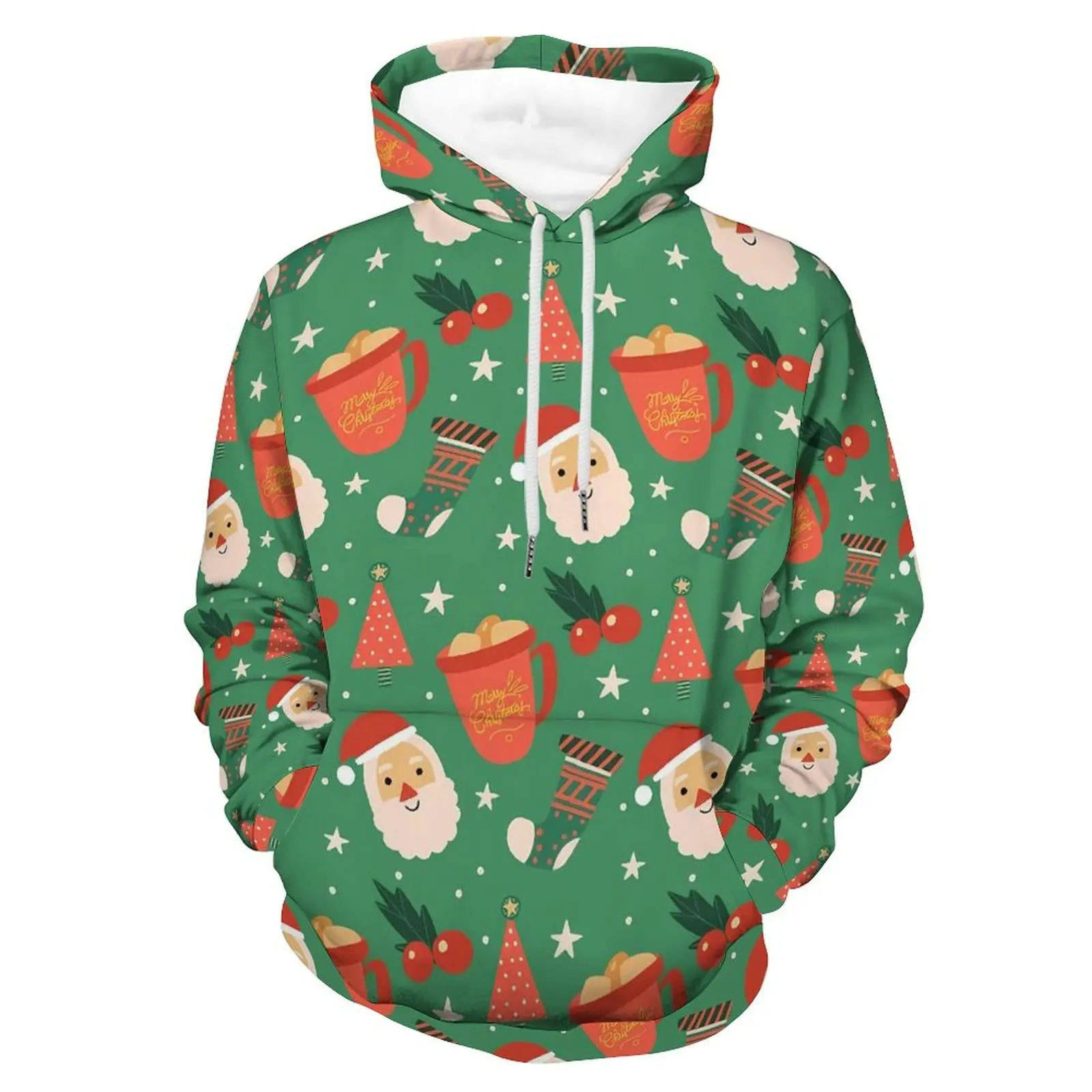 Funny Santa Claus Graphic Hoodies For Men Women Fashion Christmas Gifts Tracksuit Snowman 3D Print Boys Girs Kids Y2k Hoody