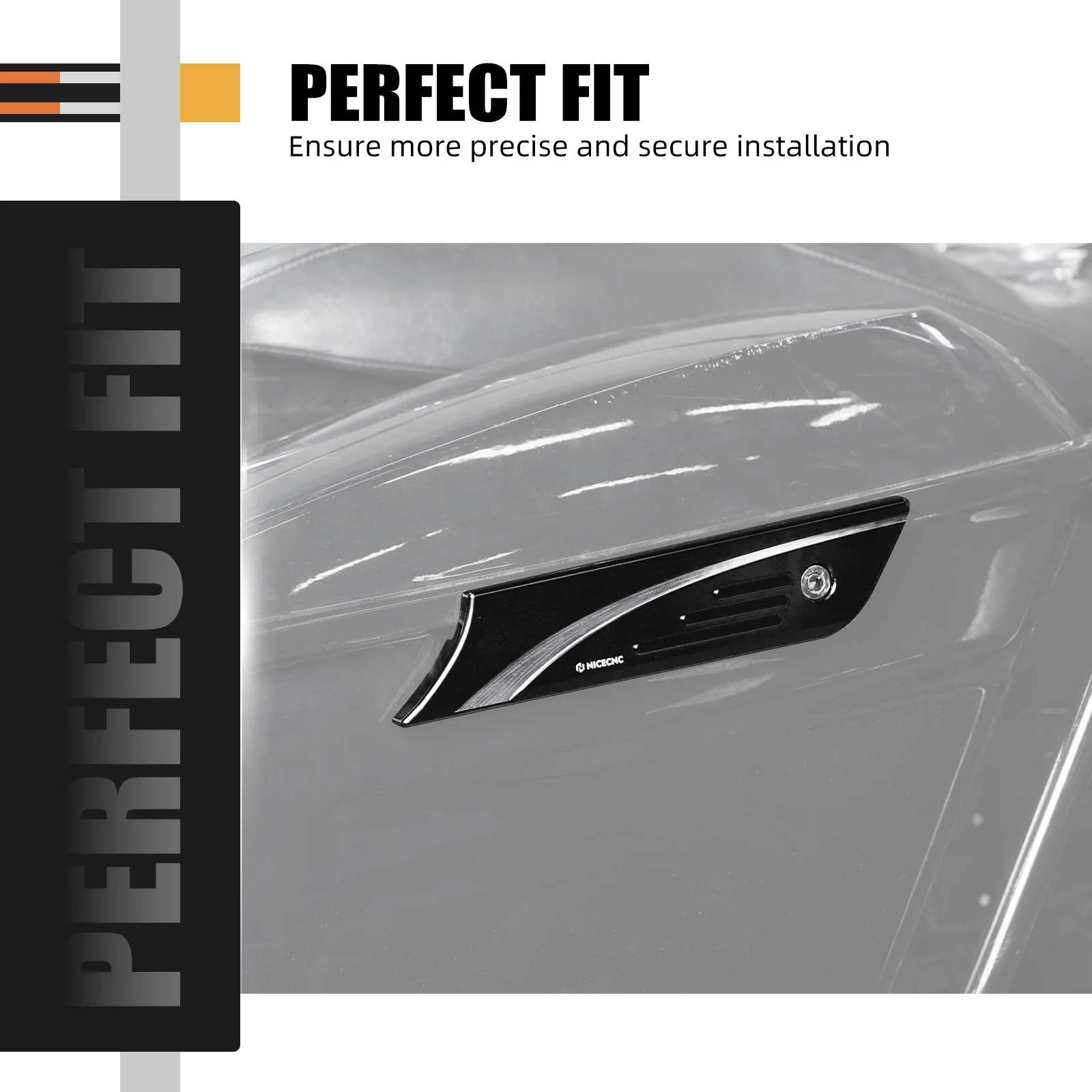Coperture della chiusura della piastra frontale della borsa laterale del motociclo per Harley Road King FLHR Street Glide FLHX/S Road Glide FLTRX/ST/SE Ultra Limited