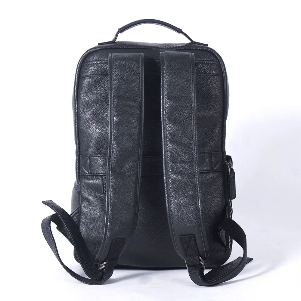 S.WORKER Herren-Rucksack aus echtem Leder, lässige Schultaschen, großer klassischer Reise-Tagesrucksack, Geschenk für Männer – Detail 9