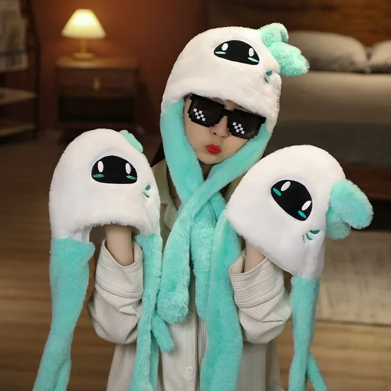 

Игра Barbatos, плюшевая шапка, аниме Genshin Impact Venti, подвижная плюшевая кепка, аксессуары для косплея, зимние головные уборы, подарок на день рождения