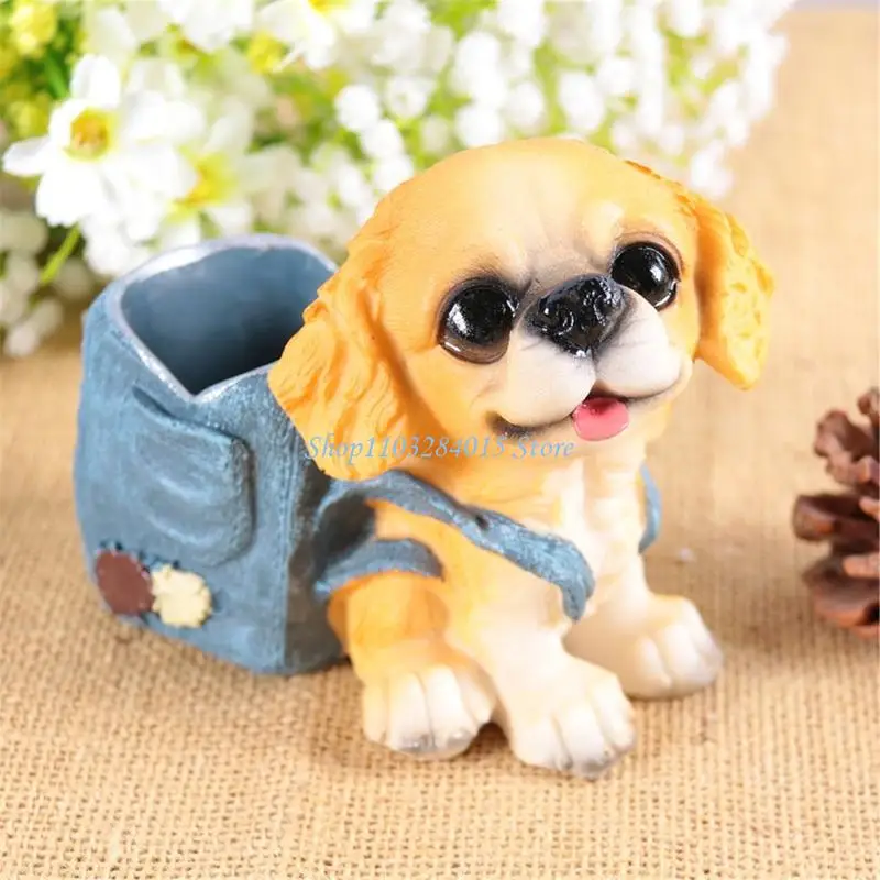 

R6ff Dog Pen Cup Cust Pencil Cup Cup Desktop Pen Stand Maving Brate Organizers Организация для хранения коробки для стола