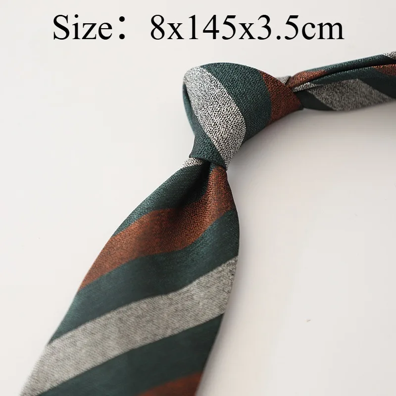 Vintage Striped Formal Suit Necktie, Classic Business Professional Suit Accessory In Navy And Burgundy For Banquet Events Gift