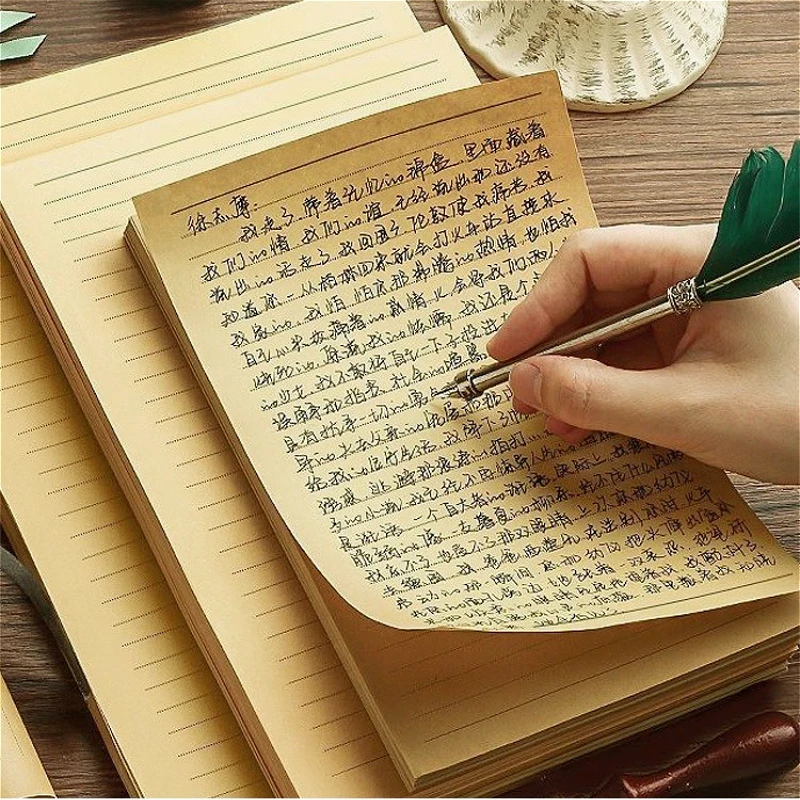 

40sheets A5 Leather Paper Vintage Literary Instagram Minimalist Love Letter Paper Postcard Ancient-style Blessings Invitation