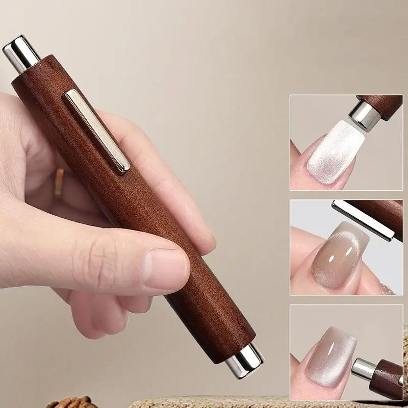 3 IN 1 Multi-function Cat Eye Magnet For Nail Art Strong Thick Magnetic Stick Large Cylindrical Magnetic Nail Tool Manicure DIY