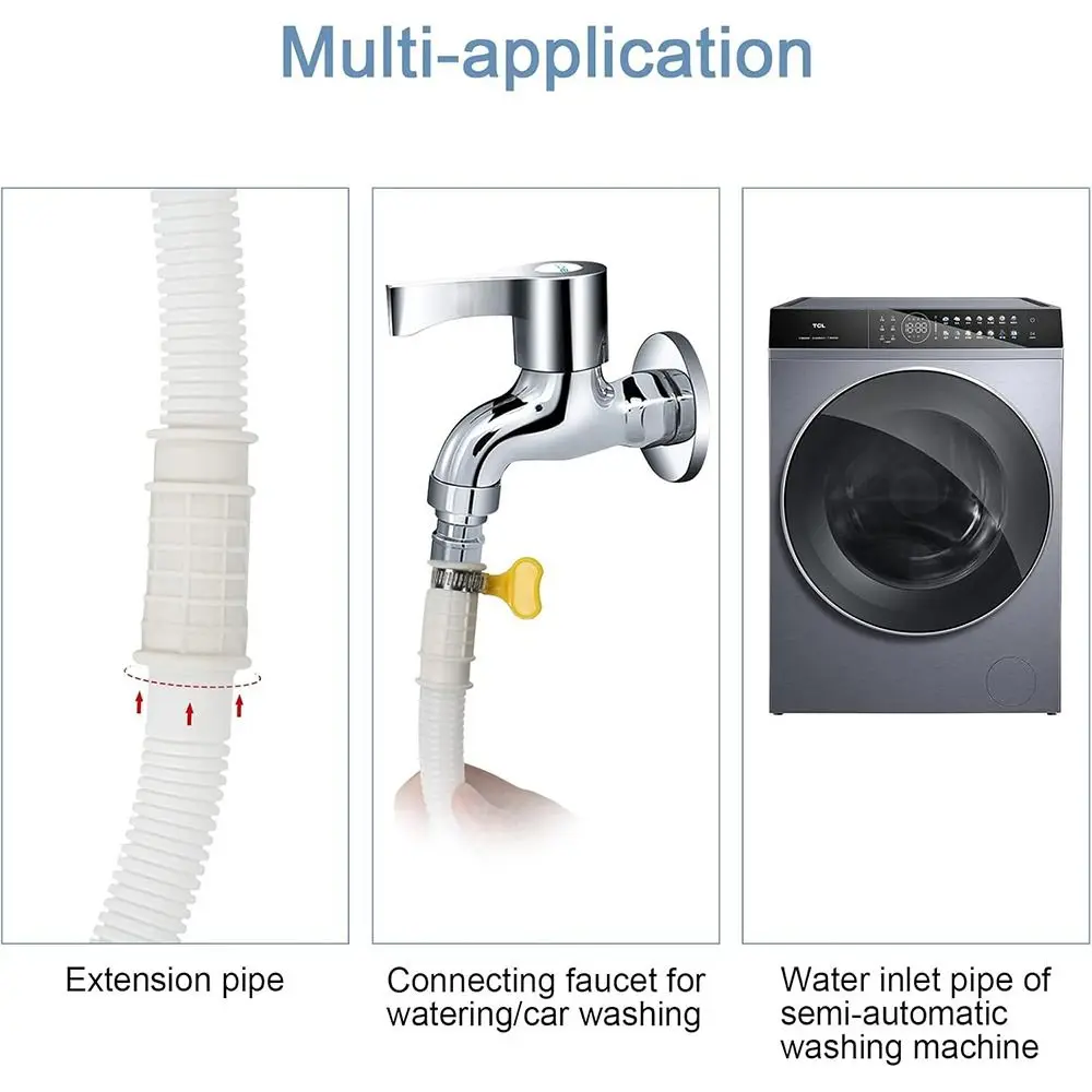 New Plastic Air Conditioner Drain Hose Thickened White Draining Hose 1-5M Drainpipe