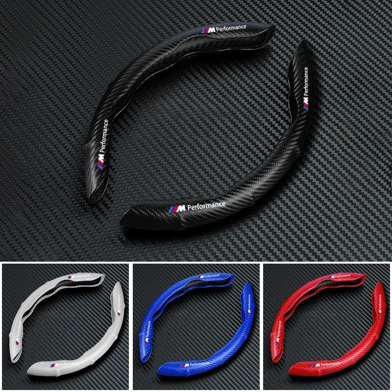

Universal Car carbon fiber anti slip segmented steering wheel protective cover For BMW M MINI E34 E36 E70 F10 M6 E71 F01 F02 F87