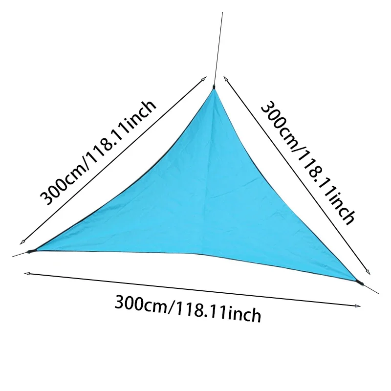1 Pcs Outdoor Household Blue Triangular Canopy Sunshade-proof Sail Suitable Outdoor Courtyard And Balcony Shades