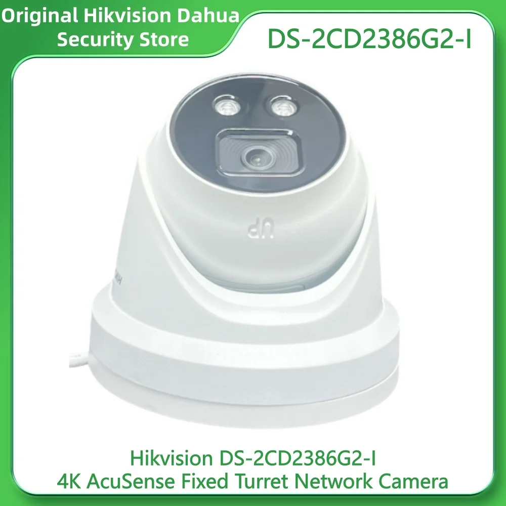 Hikvision DS-2CD2386G2-I 8MP 4K AcuSense Fixed Turret Network Camera DarkFighter H.265+ WDR Human Vehicle Classification IP67