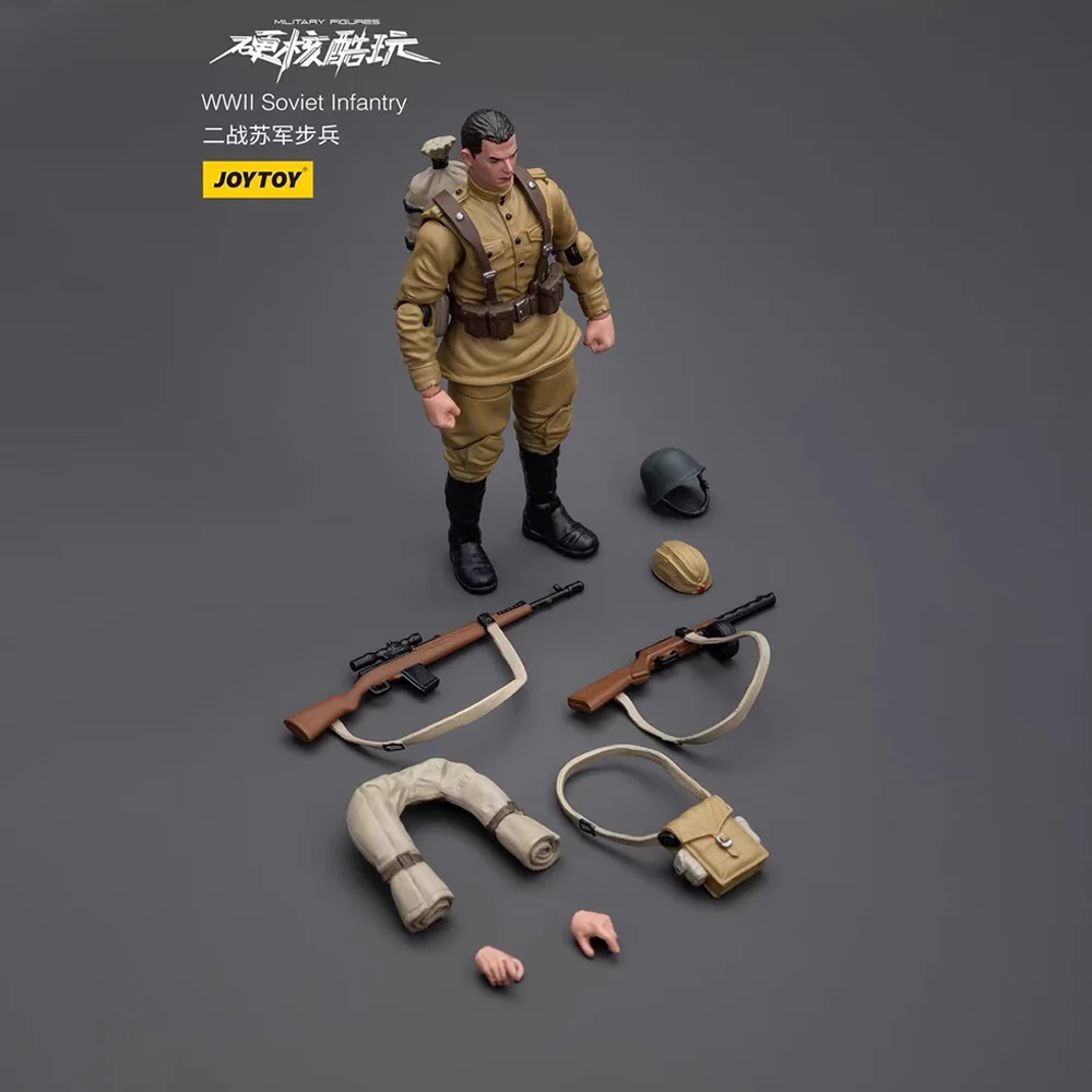 JOYTOY 1/18 Action Figure Hardcore WWII Wehrmacht Soviet Infantry United States Army Re-issue Version Anime Military toy Gift