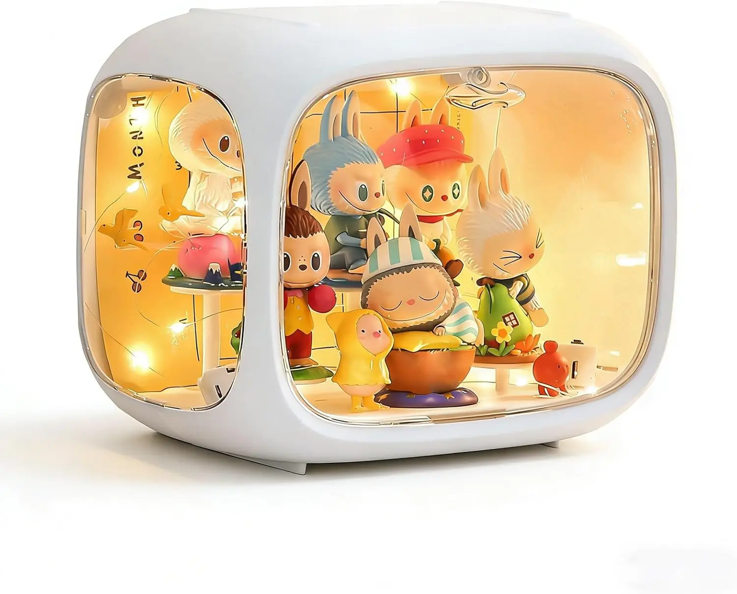 

Светодиодный акриловый демонстрационный бокс с регулируемой подсветкой, пылезащитная подставка для коллекционных фигурок и игрушек