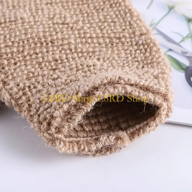 L8RD Bath Gloves Natural Fibres Exfoliating Mitt Removes Impurities Quick Dry Hook Perfect Family Shower Tool