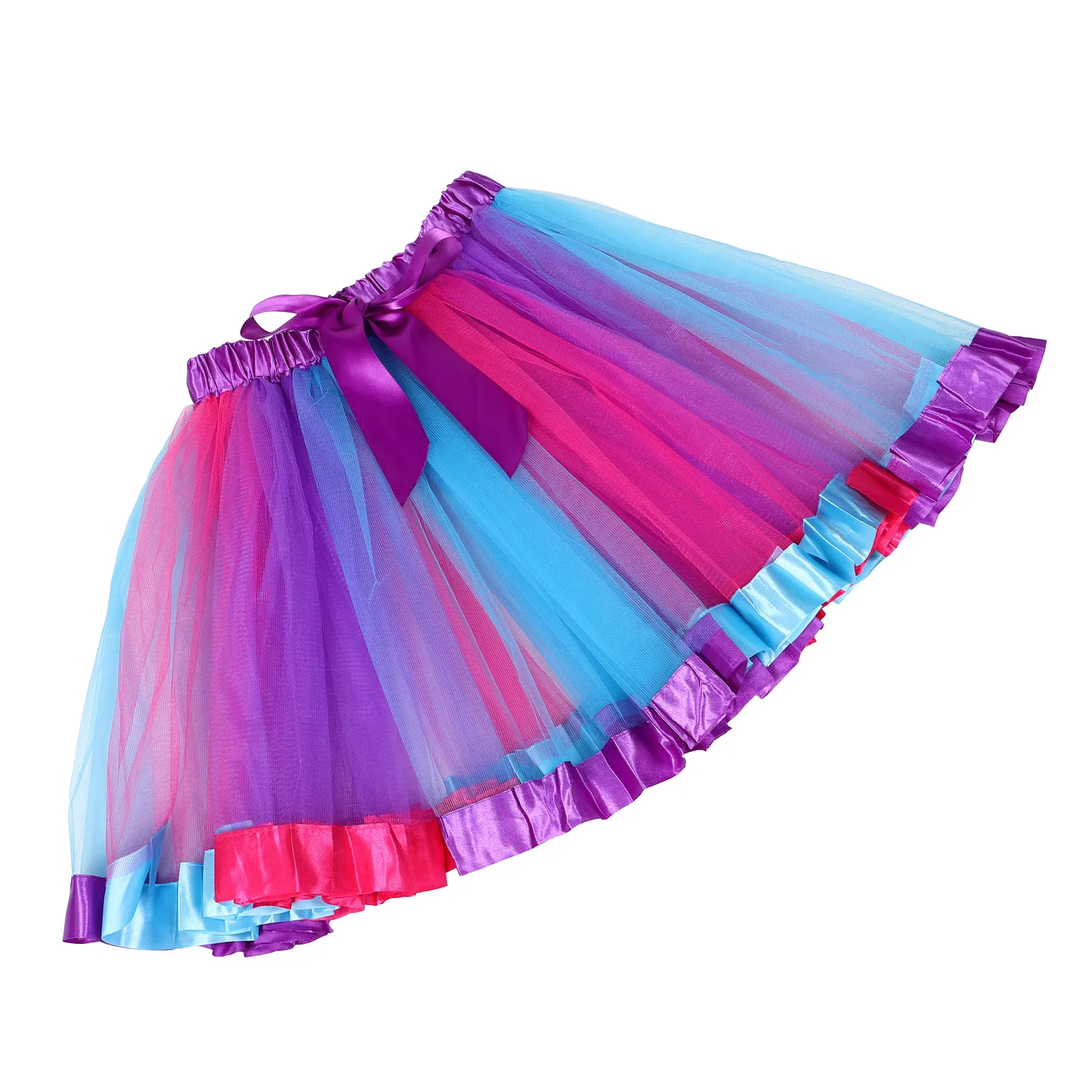 

Детская радужная юбка из тюля, красочное платье для малышей, юбка-пачка для дня рождения, балетная юбка-туту, летний карнавальный наряд принцессы для девочек