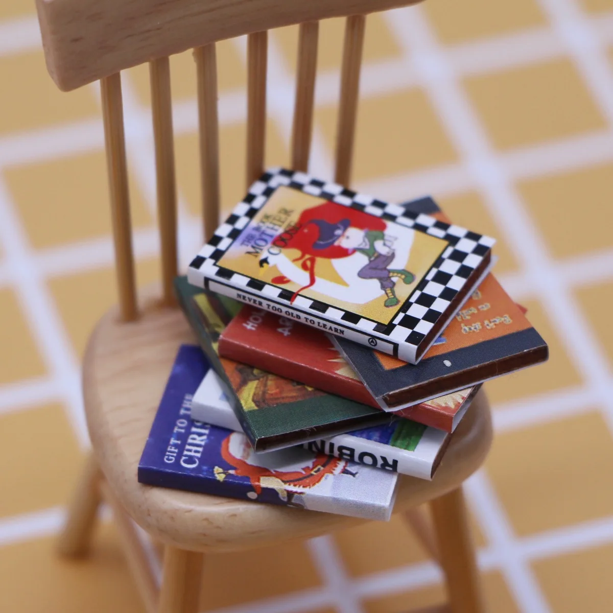 6Pcs Miniature Food Toys Comics Small Books Magazines Doll House Accessories Home Life Scenes Study Decorations Mini Model