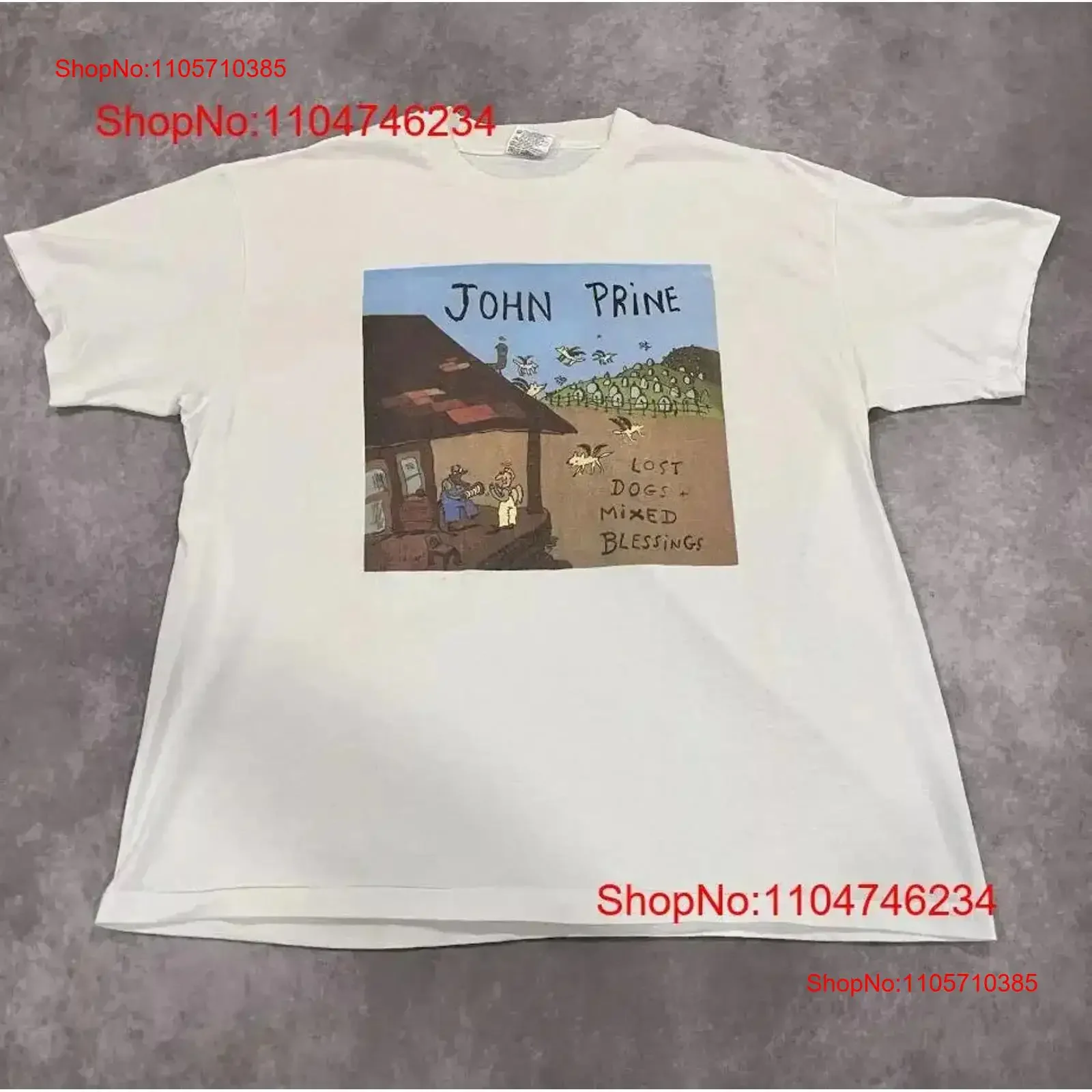 John Prine T Shirt Lost Dogs Mixed Blessings S 5XL VN5272 vintage Washed streetwear Versatile Slightly Stylish homme vintage