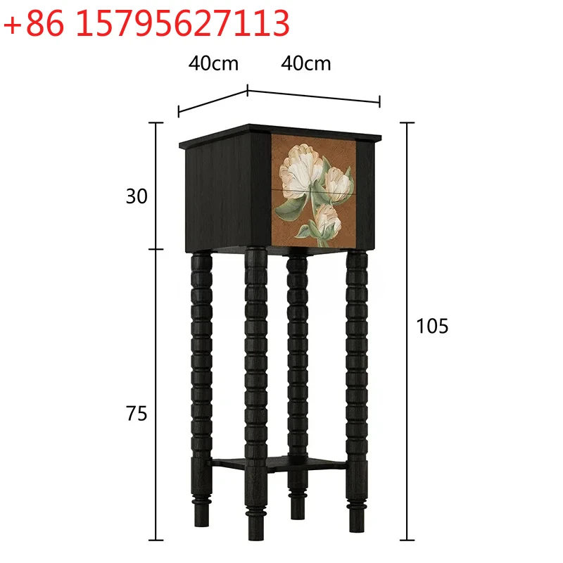 

Подставка для цветочных горшков, подставка для цветов, напольный декор на высоких ножках с выдвижными ящиками, подставка из массива дерева, простой и современный дизайн.