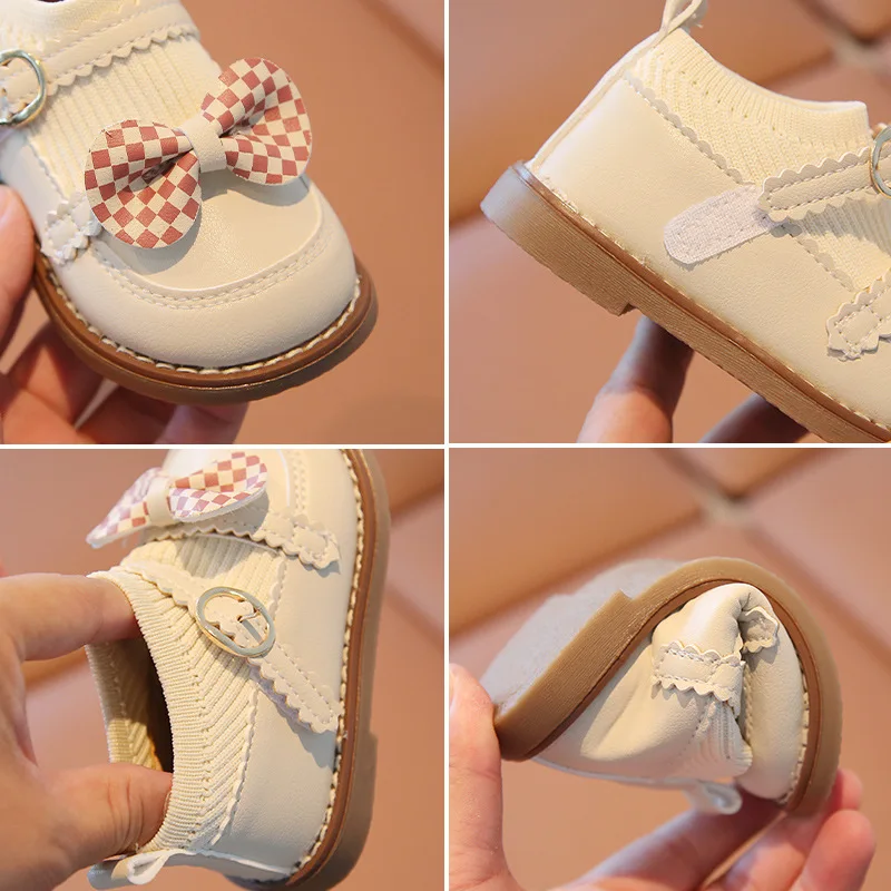 Toddler Girl Shoes Spring Autumn New Cute Bow Princess Shoes Soft Bottom Kids Infant Baby Girl Shoes