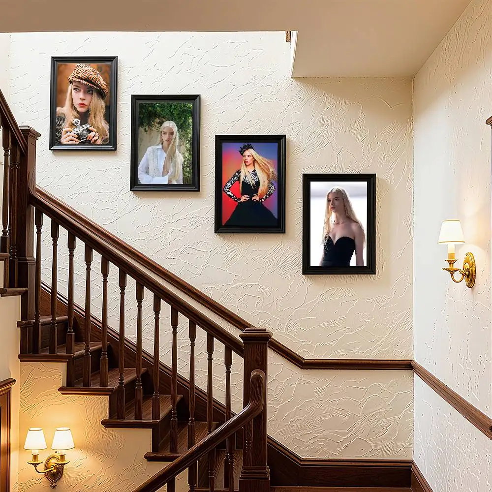 أنثى نجمة أنيا تايلور الفرح ملصق فني ذاتي اللصق مقاوم للماء ورقة ملصق مقهى بار غرفة جدار ديكور