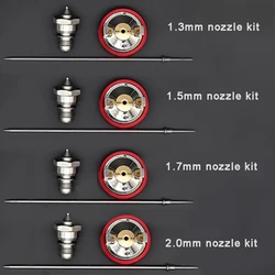 LVLP pulverizador pistola bocal para R500 pistola de pulverização 1.3/.5/1.7/2.0MM bocal Air Cap Set poder pulverizador pintura ferramentas para carros