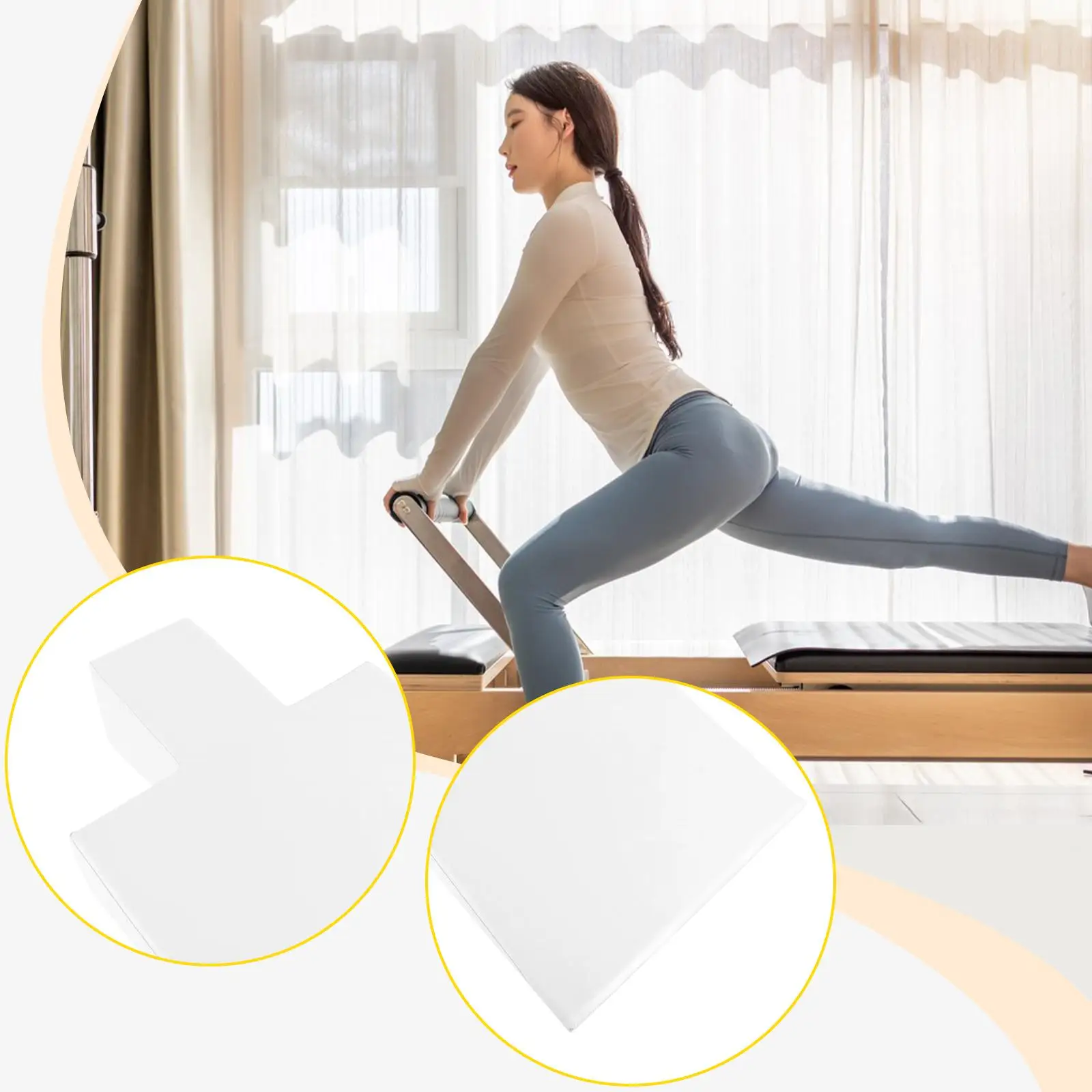 Pilates Reformer Wedge Block, for Home Use Raises Block Equipment Brick for Training Exercise Fitness Muscle Building Stretching