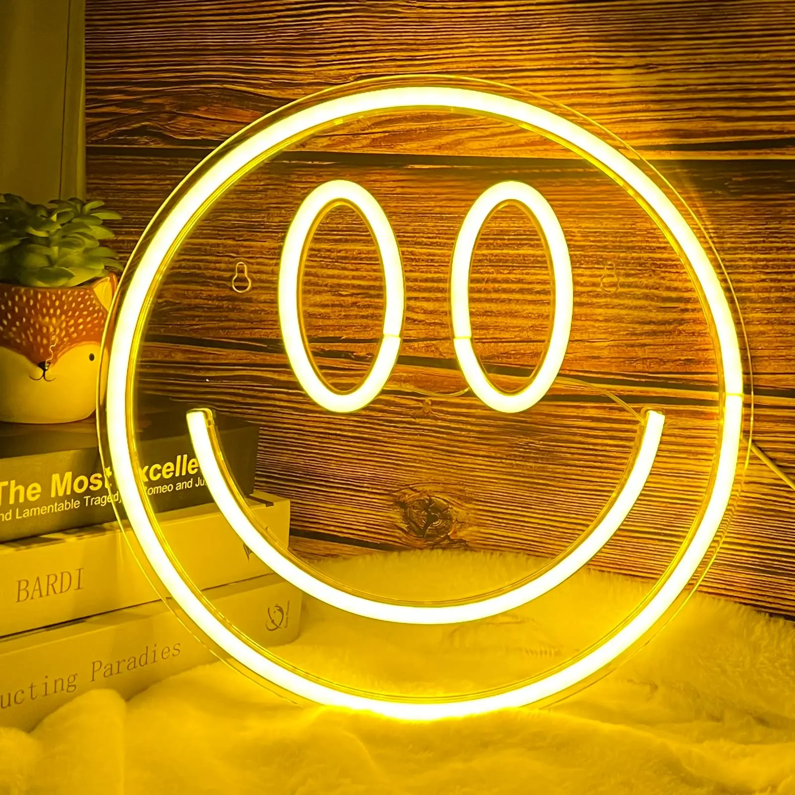 Smiling Face Neon Light Sign Wall Décor Neon Sign Lighting For Room Decor Holiday Party Gift Bedroom Decoration USB Powered