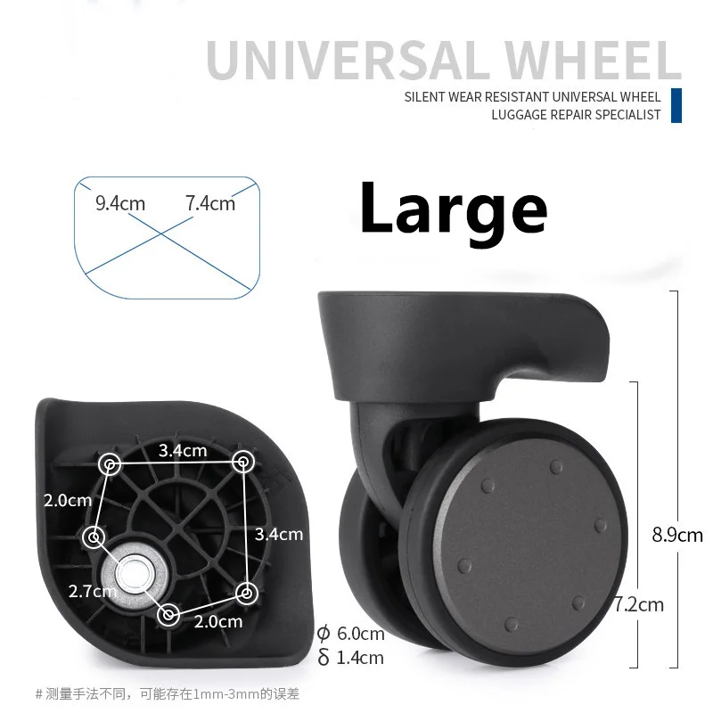 20/24 Inch Trolley Luggage Accessories Universal Wheels XiaoMi Mute 90 Points Suitcase Wheel Repair Part Replacement