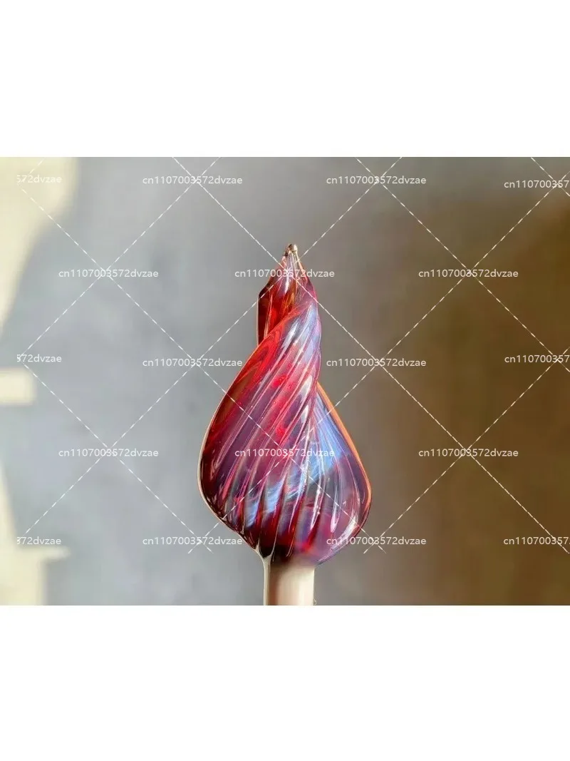

Red Burnt Glass Lamp Rod, Colored Borosilicate Glazed Hard Glass Strip COE33