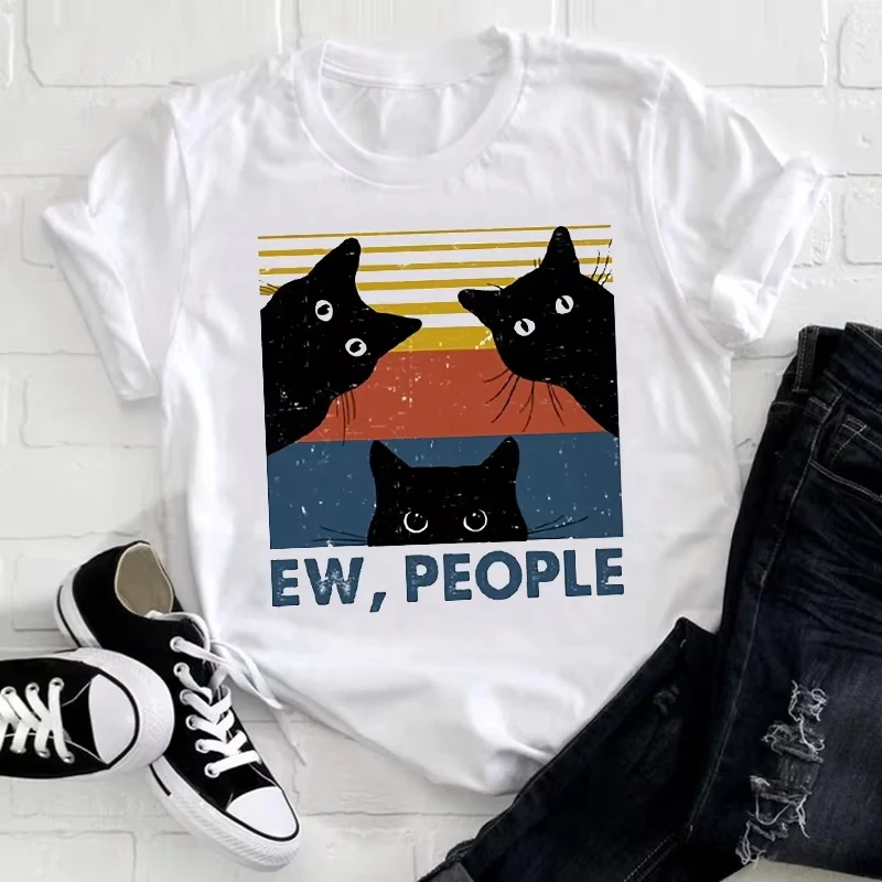 camiseta-estampa-de-gato-fofo-diversao-feminina-rosto-fofo-listras-animais-roupas-2025-camisetas-graficas-roupas-femininas-verao-streetwear-y2k