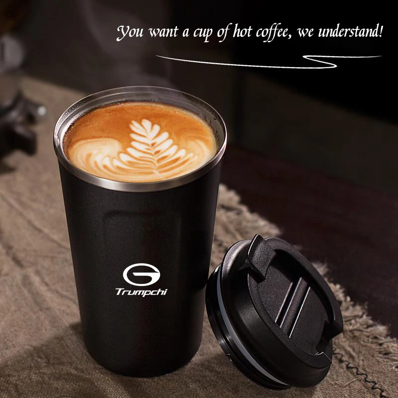 

380ML Portable Cafe Coffee Cup Car Stainless Steel Thermos Mug For GAC MOTOR Trumpchi GS4 GS5 GS8 GM8 GA4 GA6 GA3S M8 E8 ES9