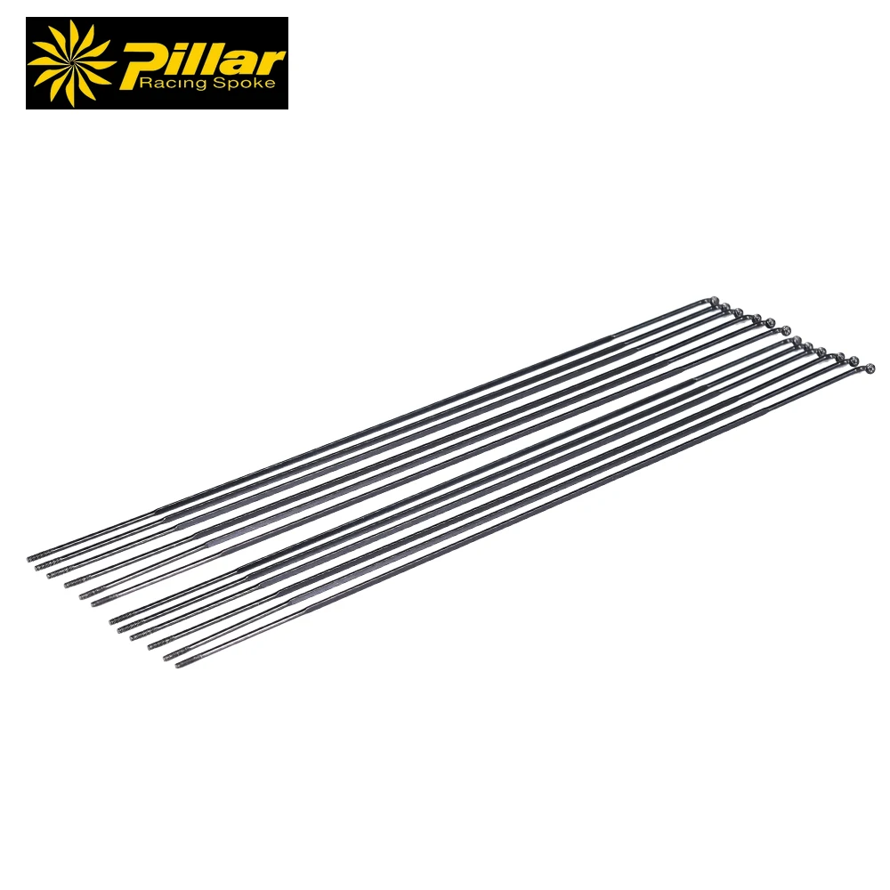 

Pillar SR 14g J bend bicycle spokes 263mm, 12 pieces, 36 pieces,Flat spoke Black color