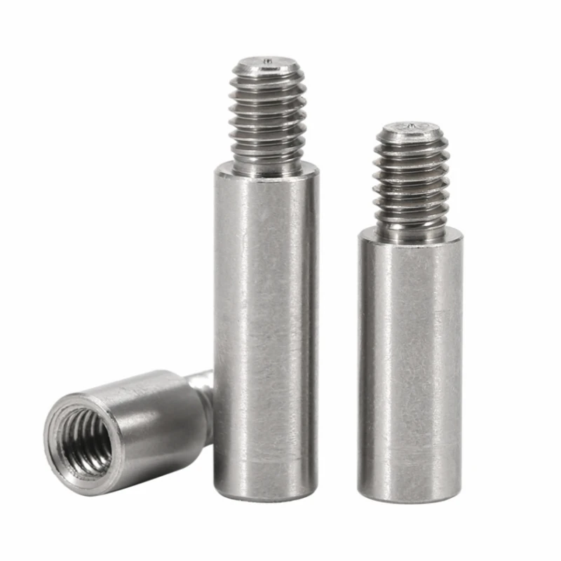 Stainless Steel Male to Female Round Standoff Motherboard Rack Stud Mount Spacer Single Head Column Screws Bolts M2M2.5M3M4M5M6