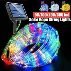 Zewnętrzna rura słoneczna lina Led Light ogrodowa dekoracja świąteczna wróżka girlanda żarówkowa 32m/22M/12M/7M zewnętrzna lampa Led na wesele