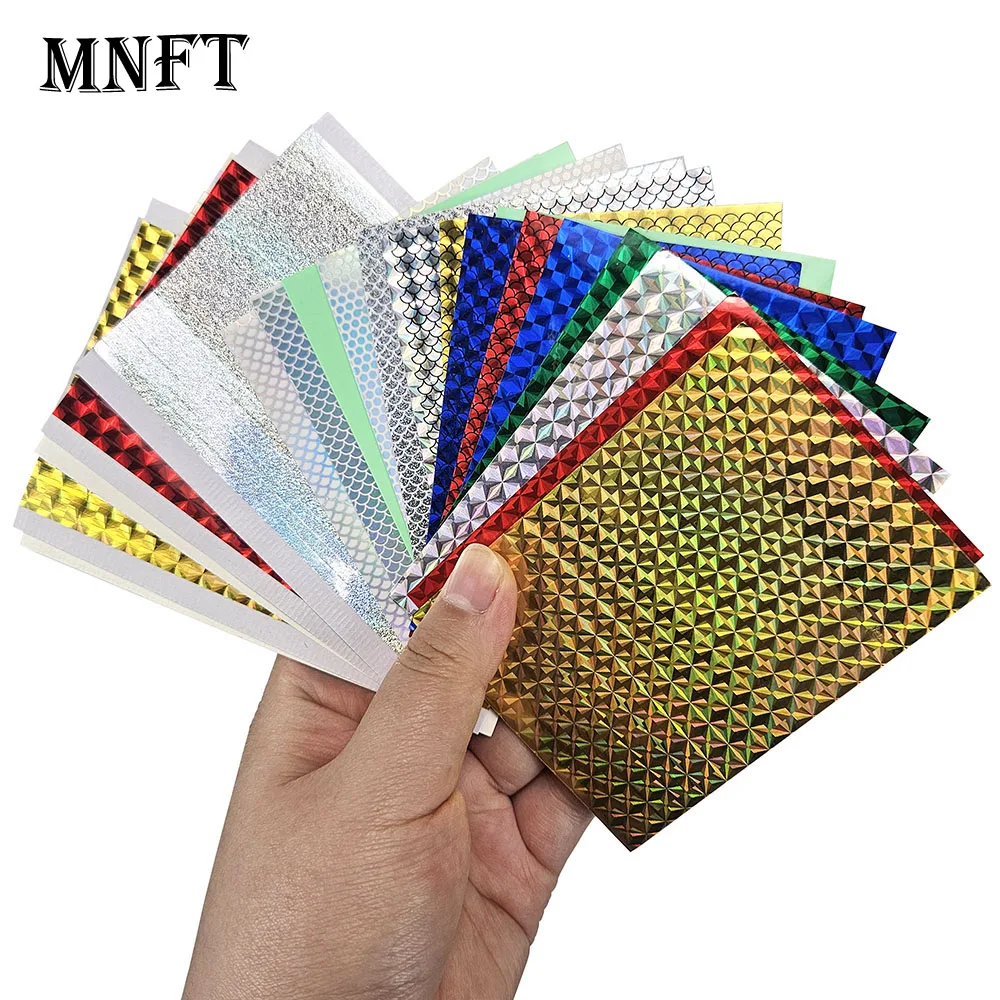 10 Stück holografische Angelköder-Aufkleber, Waagenband, leuchtende Aufkleber, Fischschuppen, Basteln, DIY für Metallköder, Angelköderherstellung