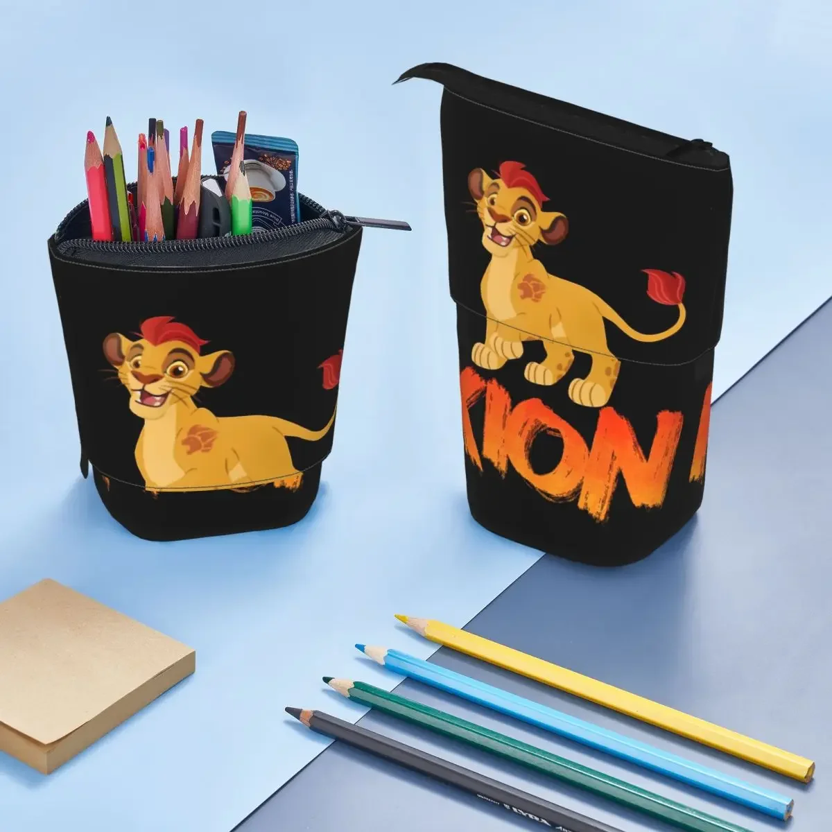 Lion Guard Kion Reversible Pencil Case for Studen School Pen Box Pencil Bag Stationery Supplies Pen Holder Bag