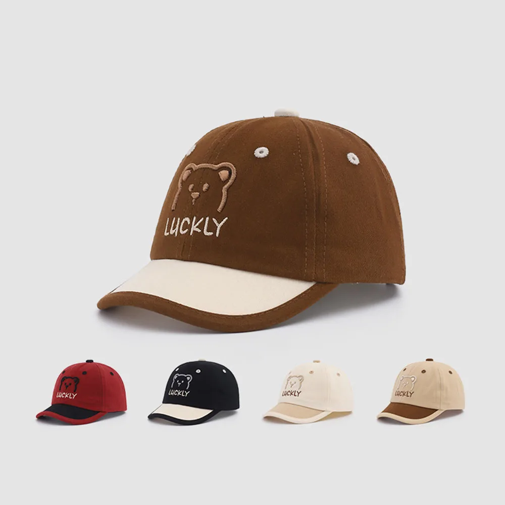 

Luckly Baby Baseball Cap Korean Embroidered Toddler Peaked Hat Spring Summer Cotton Kids Boy Girl Sun Hats For Kids 1-4 Years