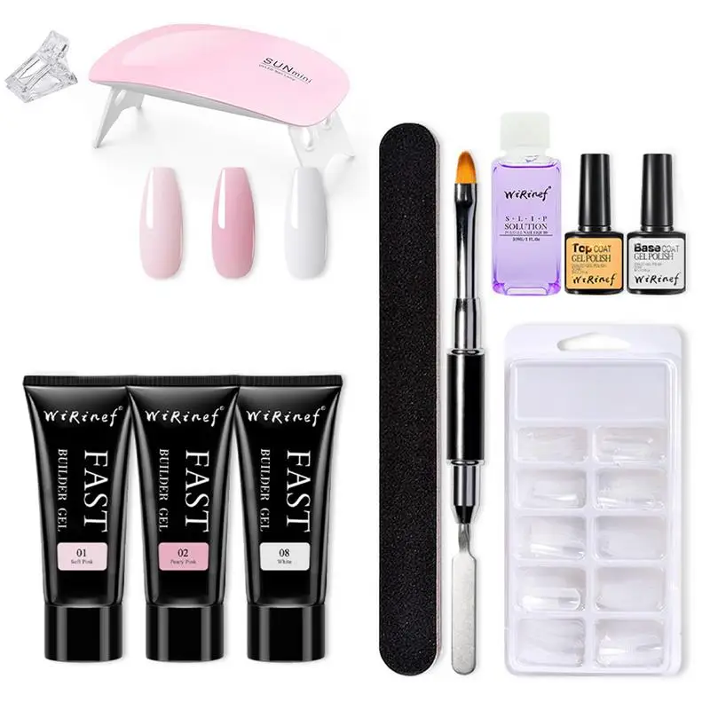 Kit de esmalte de uñas de Gel para mujer, Base, capa superior, solución antideslizante, suministros de Arte de manicura para principiantes, regalo