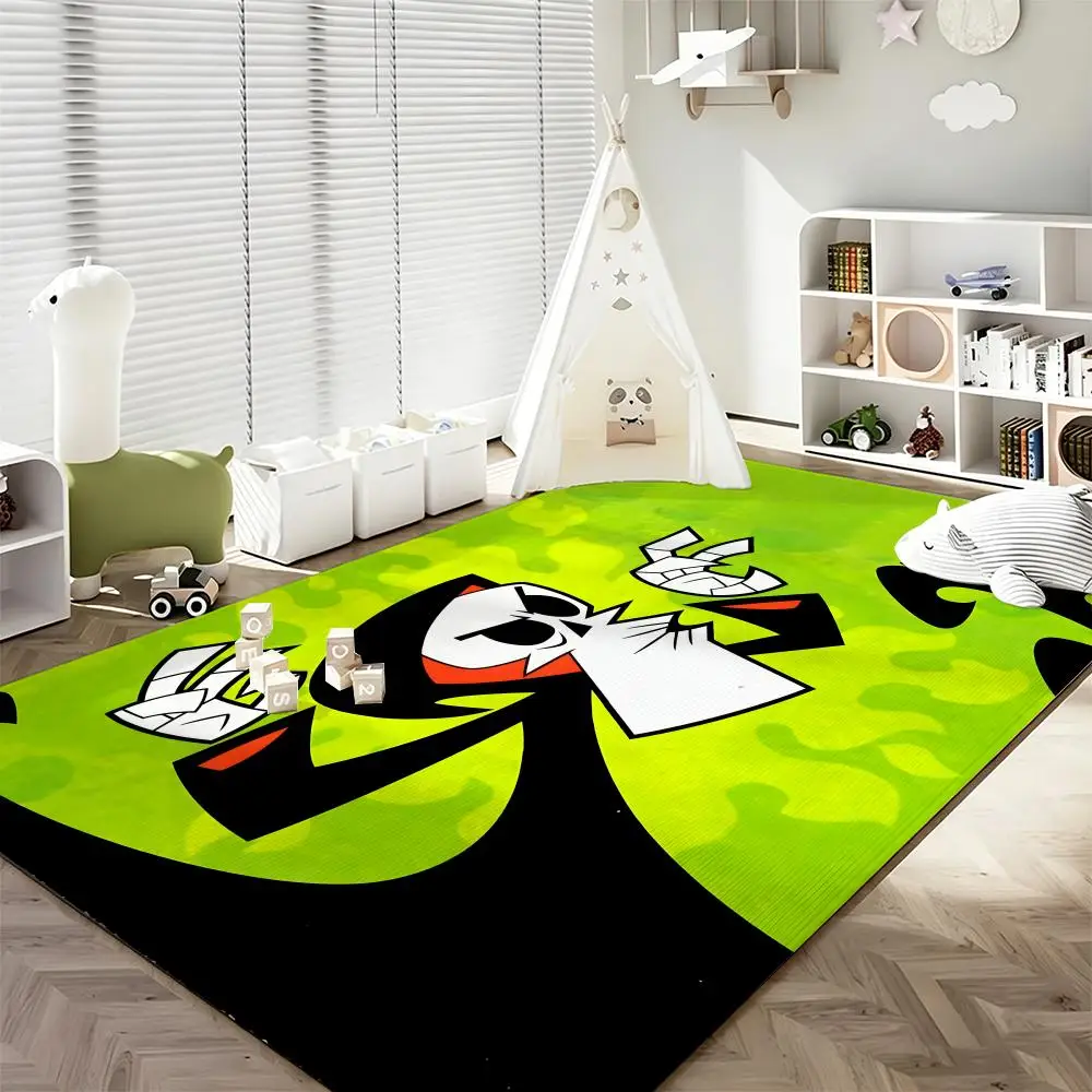 Alfombra de suelo con dibujos de B-Billy y Mandy-Y, alfombra de franela suave para puerta de entrada, antideslizante, absorbente, para baño y dormitorio