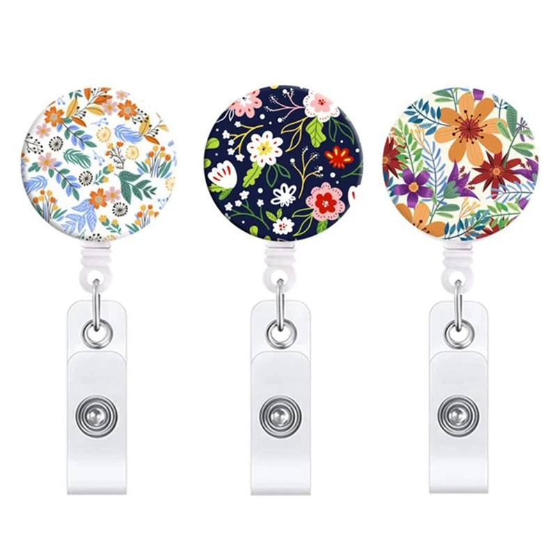 3PCS Badge Reels Badge Holder with Alligator Clip Id Name Tag Holders Hot Sale in Stock