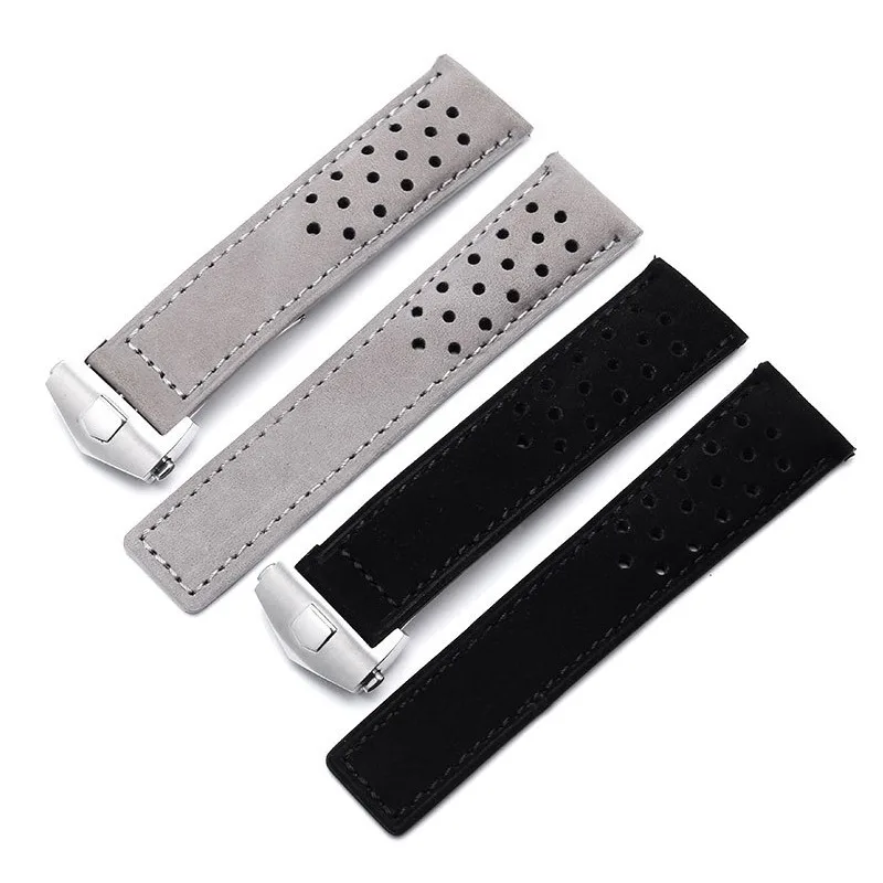 for TAG HEUER CARRERA Monaco Series Matte Cow Leather Smartwatch Straps Genuine Leather Watchband 20/22/24mm Universal Bracelets