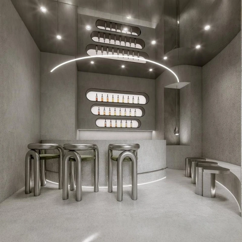 

Stool Minimalist Art Electroplating Elbow Armchair Single Leisure Chair Internet celebrity